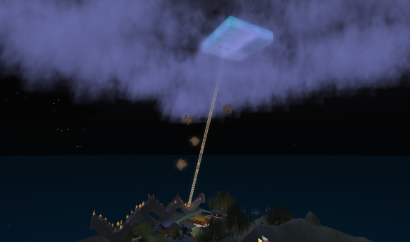 Water Cube susbanding in Land of Illusion - reach it with cloud ladder